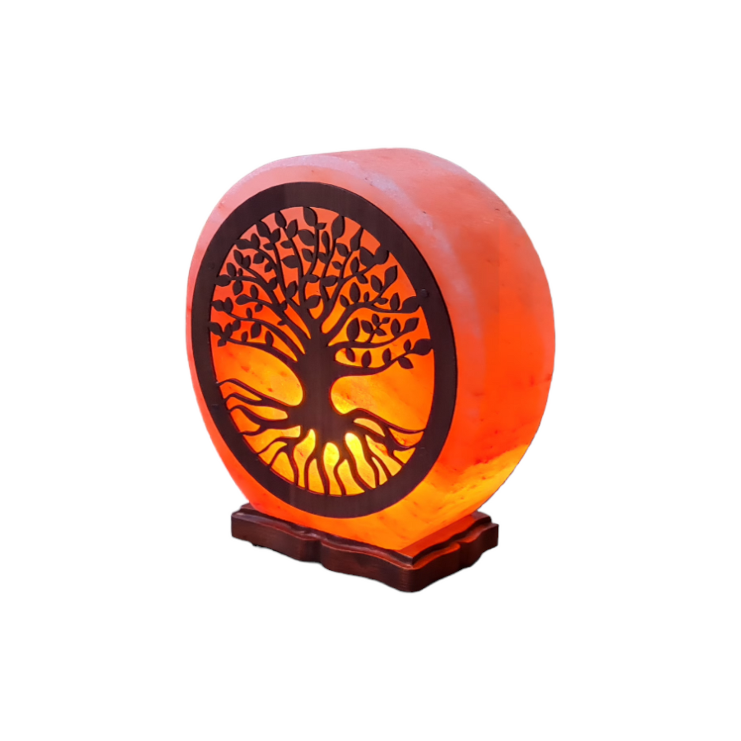 Lampe de sel rose de l'Himalaya 3D : Arbre de vie (Taille L avec variateur de lumière)