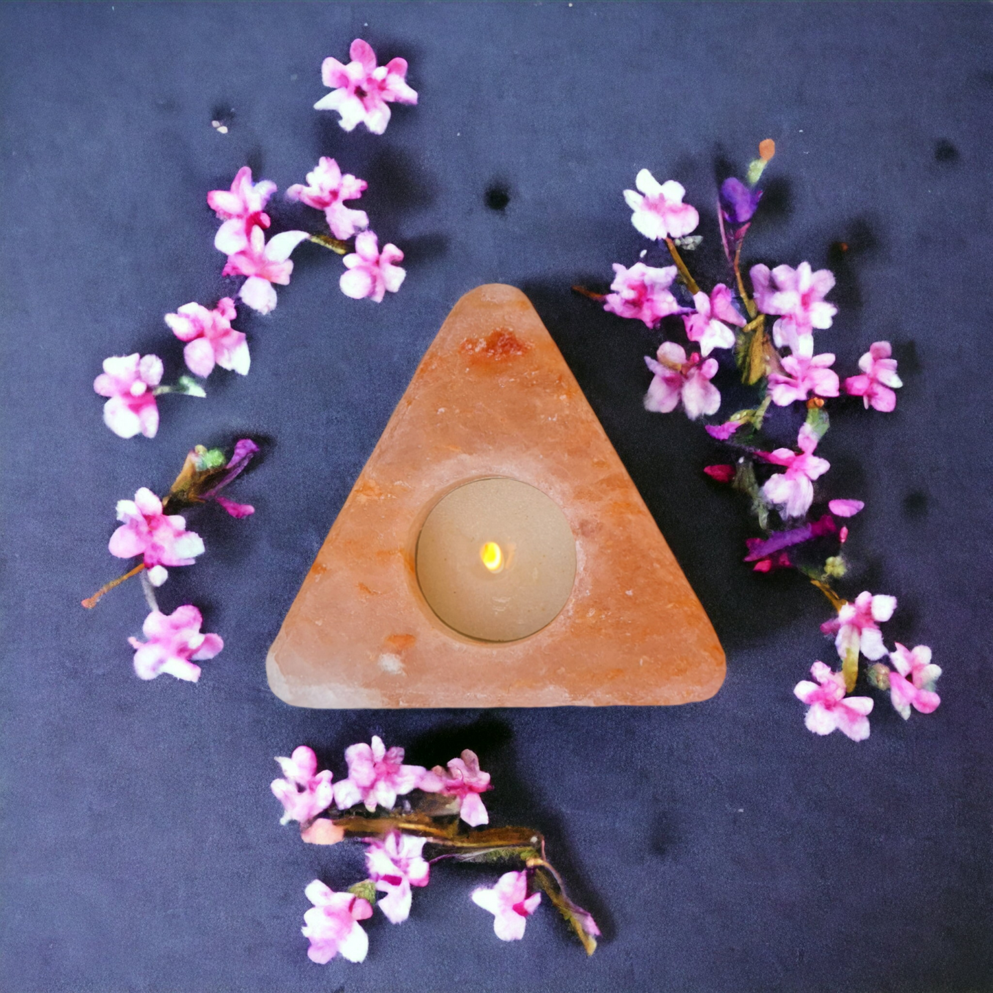 Bougeoir de sel rose de l'Himalaya : Triangle