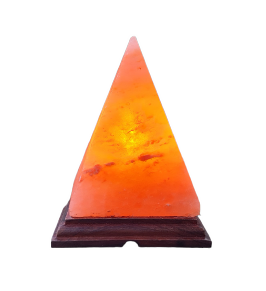 Lampe de sel rose de l'Himalaya : Pyramide (Taille L avec variateur de lumière)