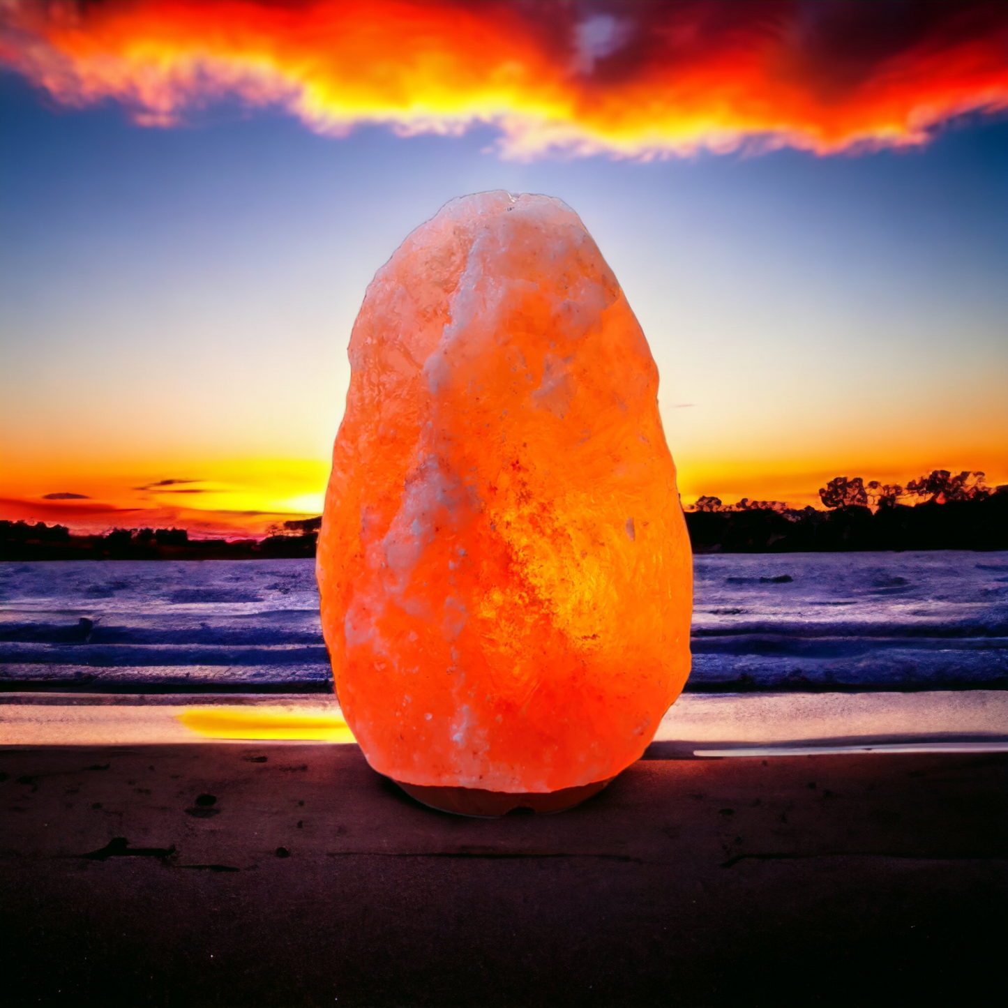 Lampe de sel rose de l'Himalaya : Naturelle 4-6 Kg (Taille L avec variateur de lumière)