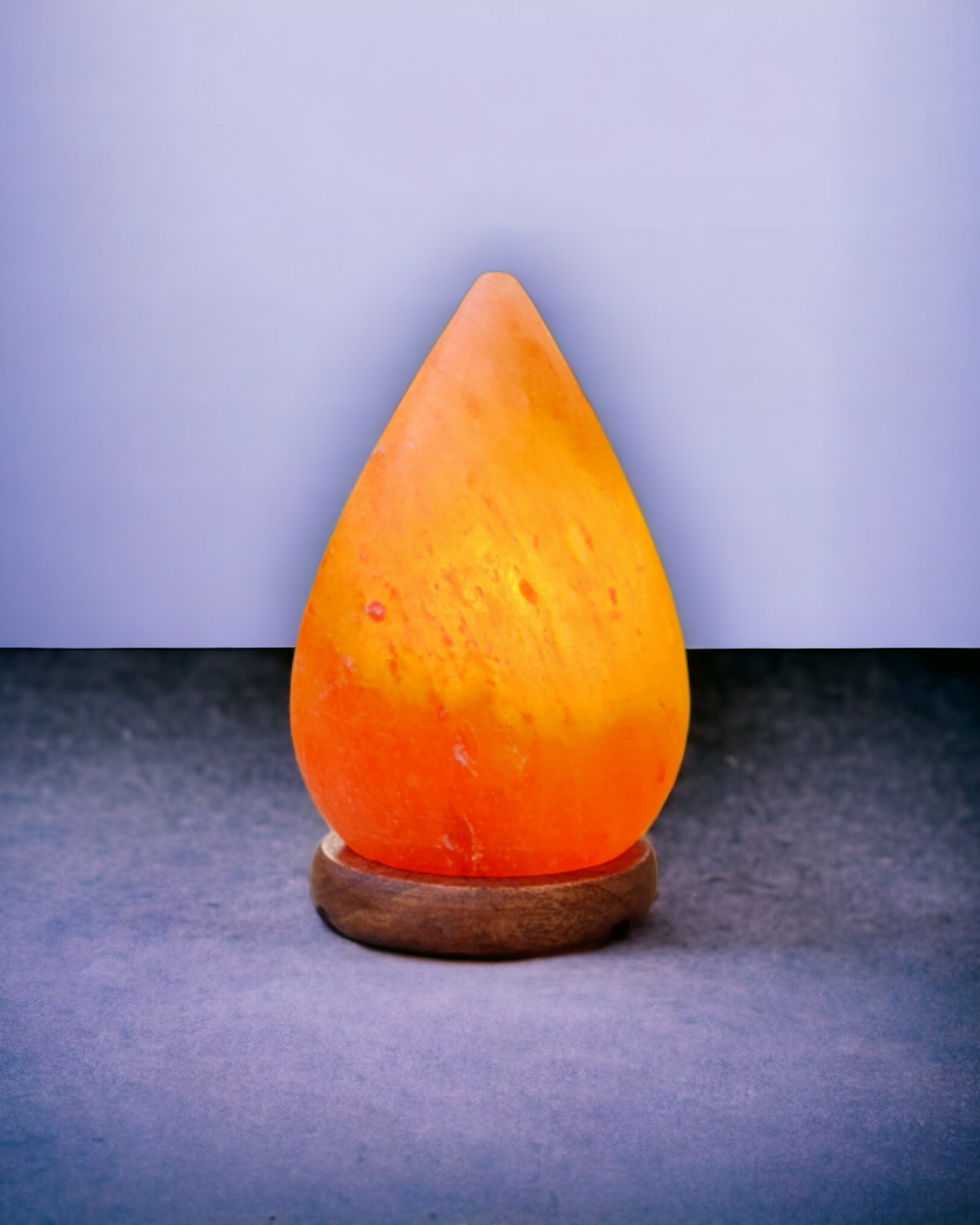Lampe de sel rose de l'Himalaya : Goutte d'eau (Taille L avec variateur de lumière)