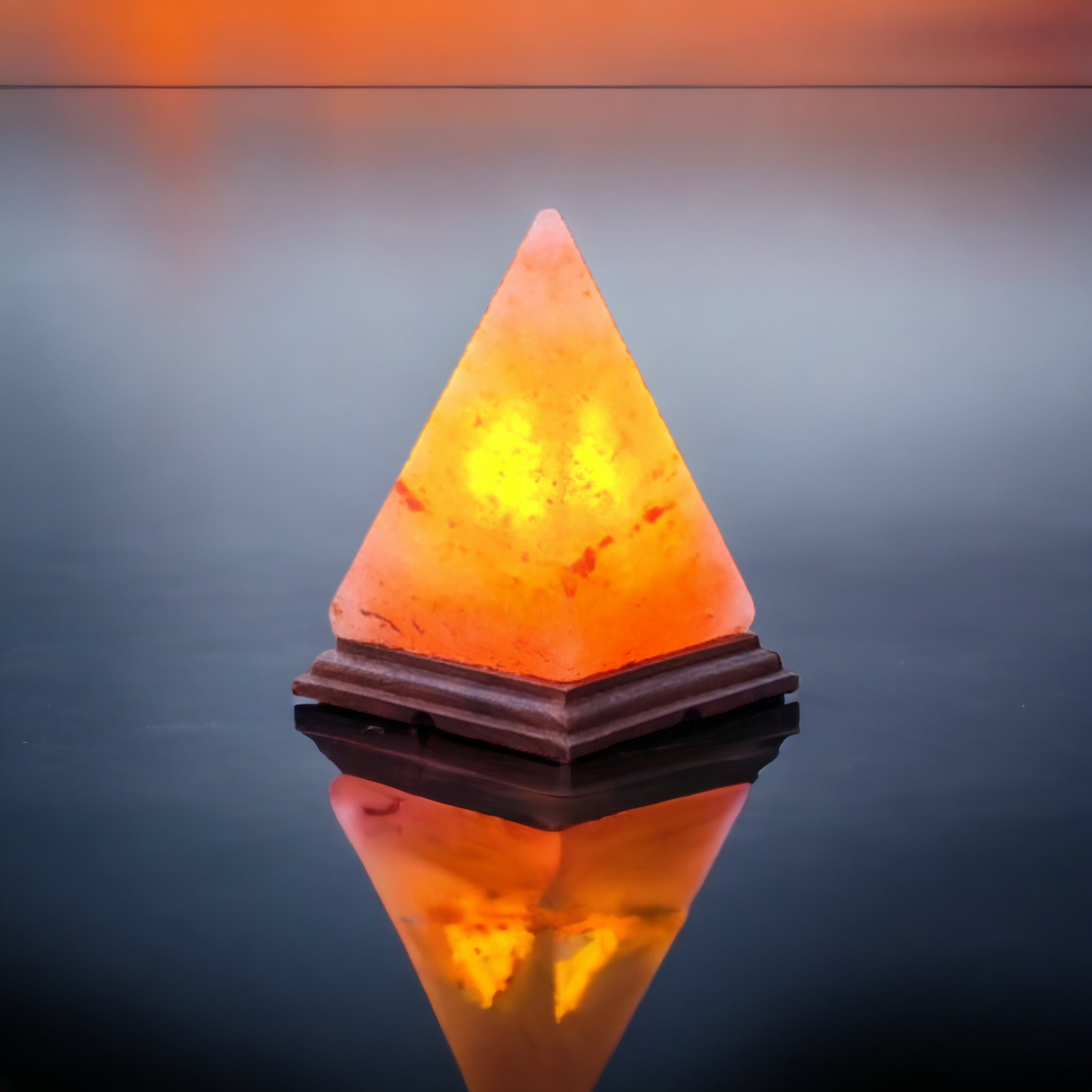 Pink Himalayan salt lamp: Pyramid (Size L with dimmer)