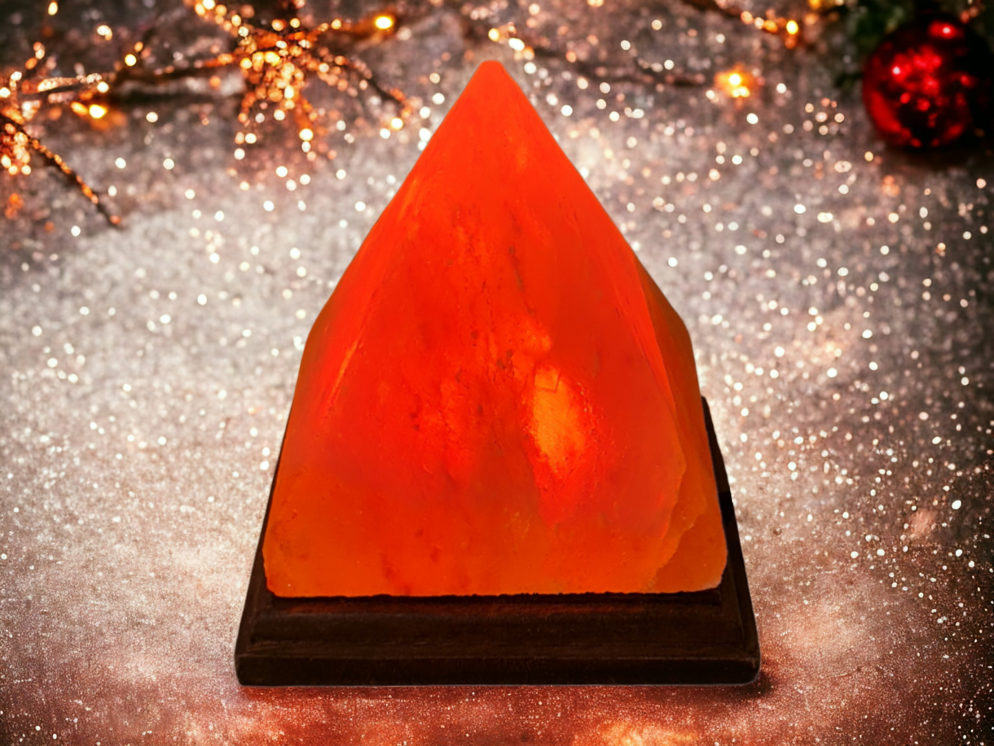 Lampe de sel rose de l'Himalaya : Pyramide Mini USB, Veilleuse