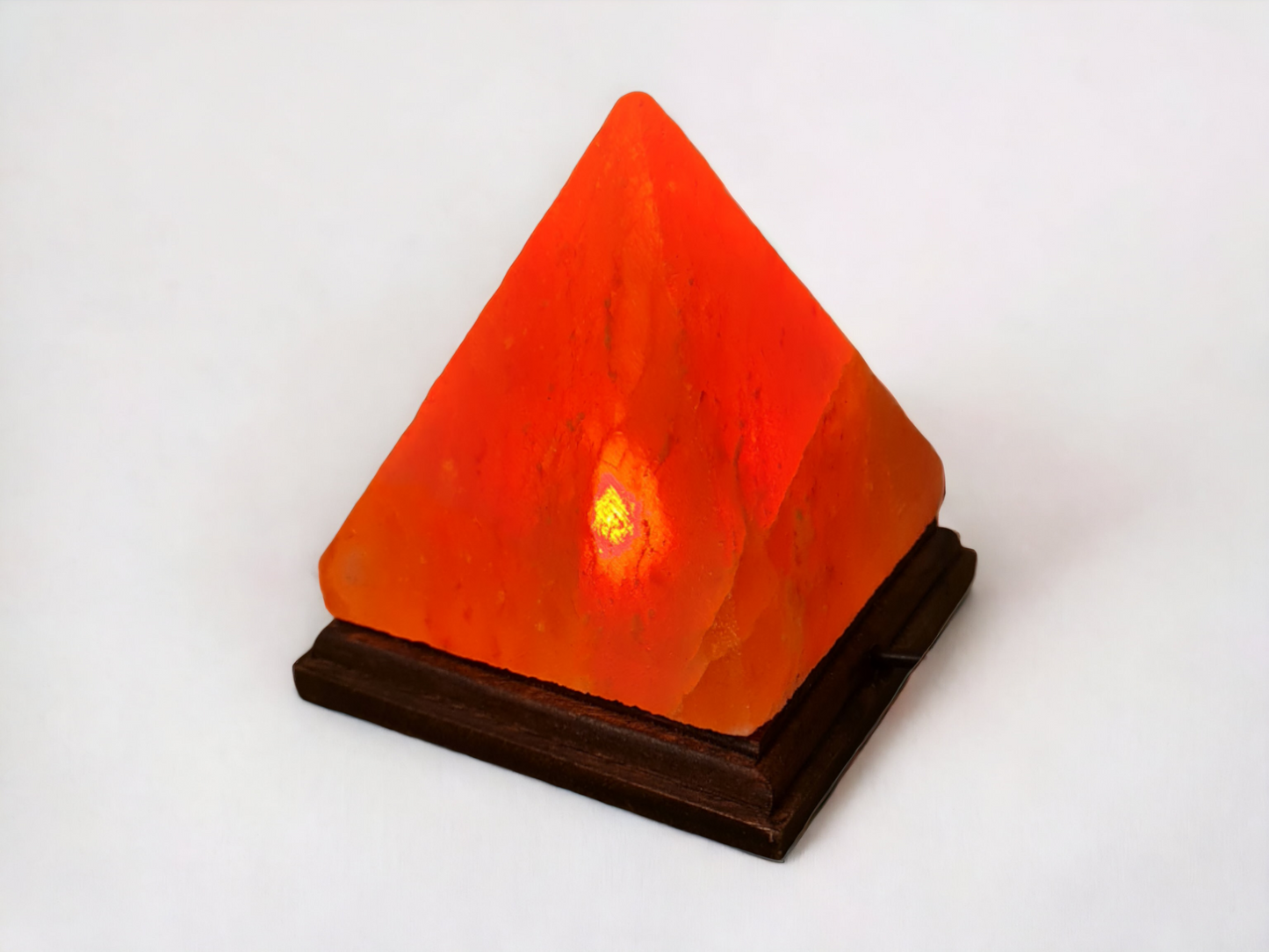 Lampe de sel rose de l'Himalaya : Pyramide Mini USB, Veilleuse