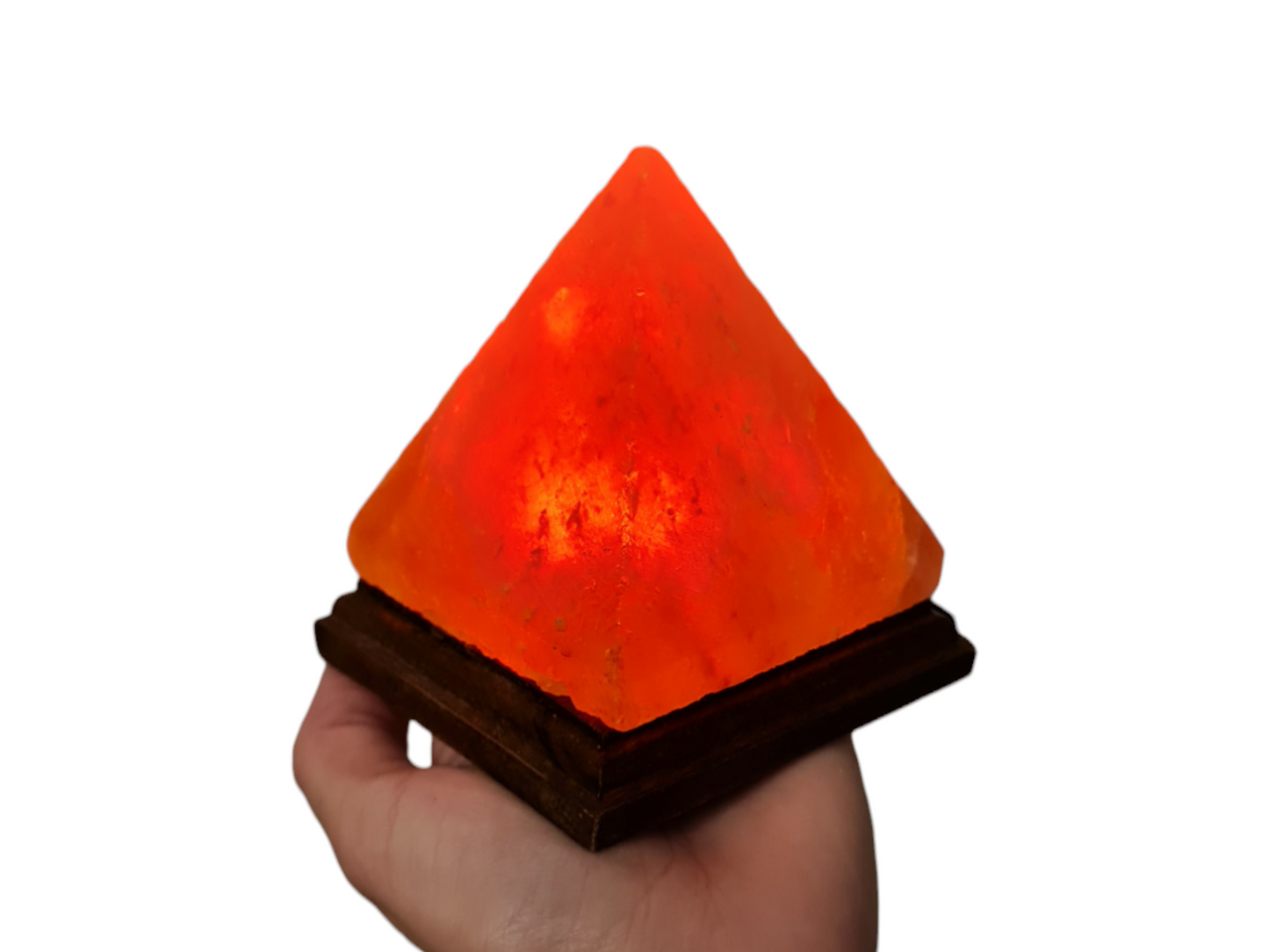 Lampe de sel rose de l'Himalaya : Pyramide Mini USB, Veilleuse