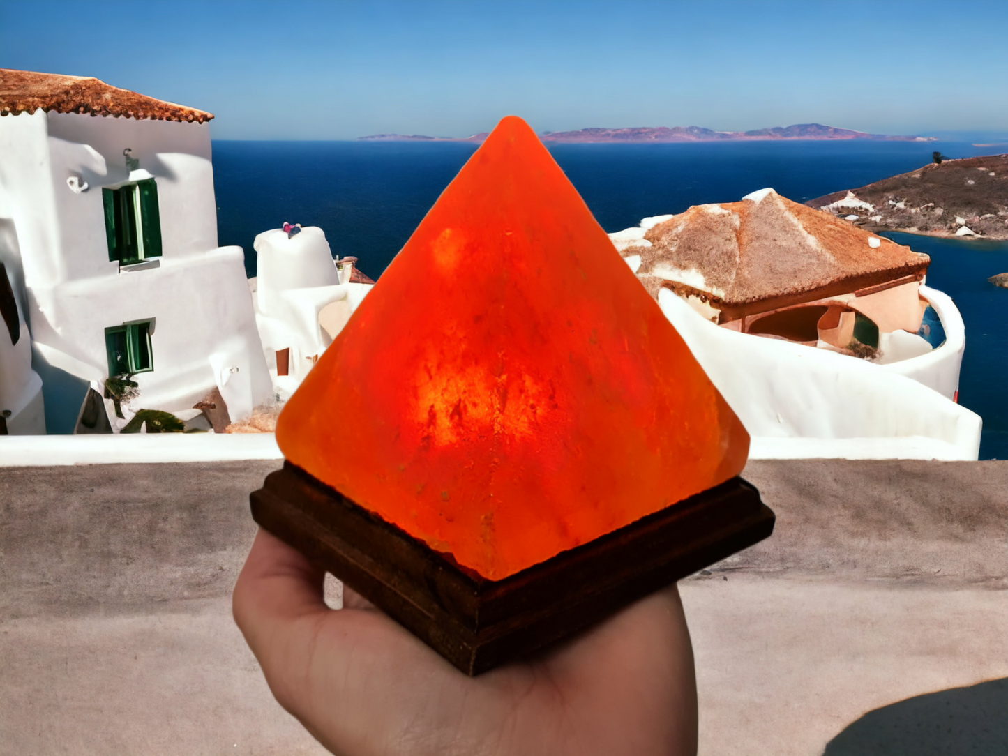 Lampe de sel rose de l'Himalaya : Pyramide Mini USB, Veilleuse