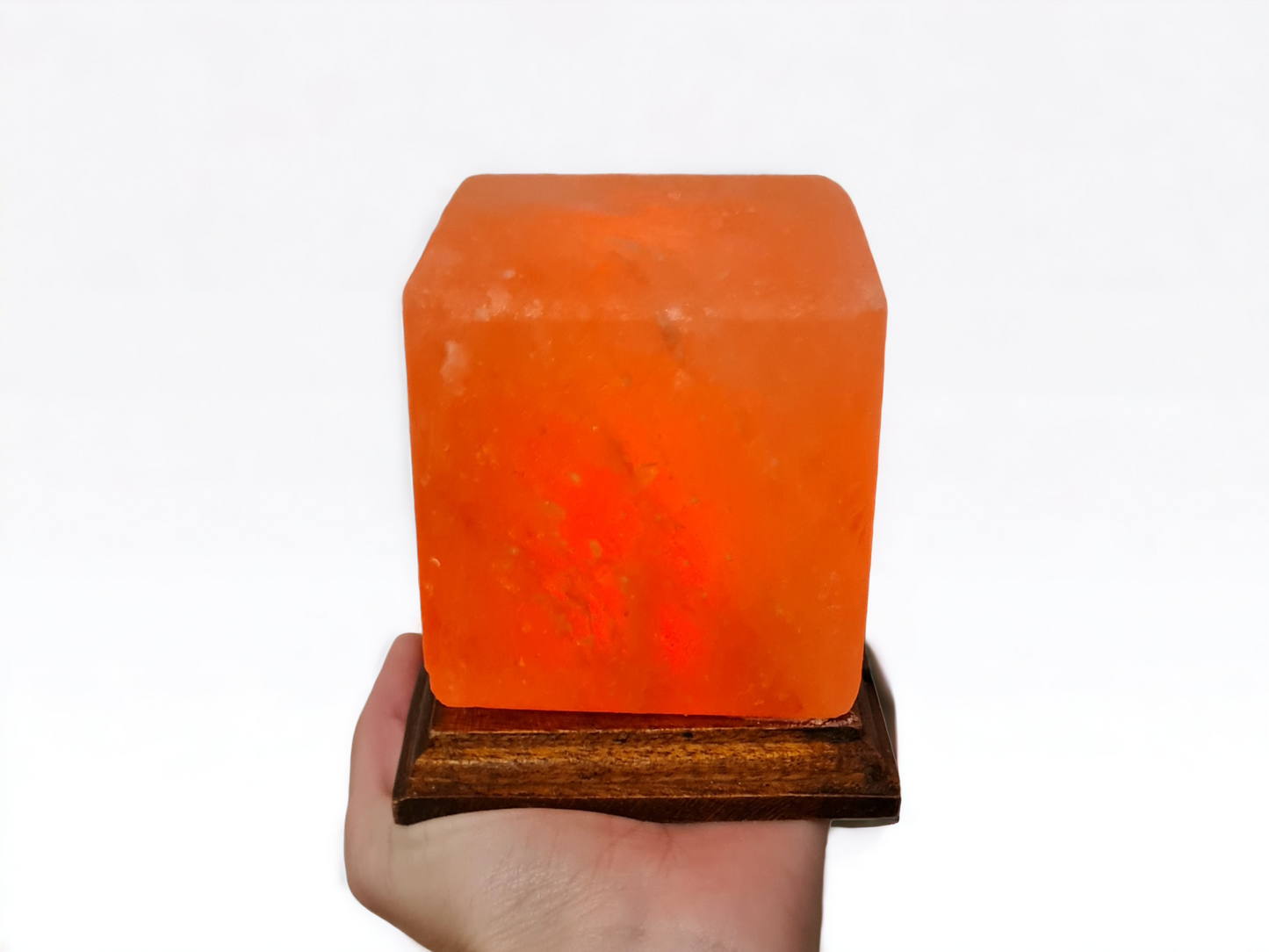 Rosa Himalaya-Salzlampe: Cube Mini USB, Nachtlicht