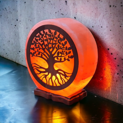 3D Himalayan Pink Salt Lamp: Tree of Life (Size L with Dimmer)