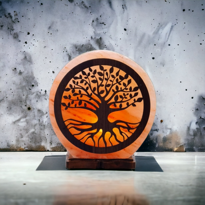 3D Himalayan Pink Salt Lamp: Tree of Life (Size L with Dimmer)