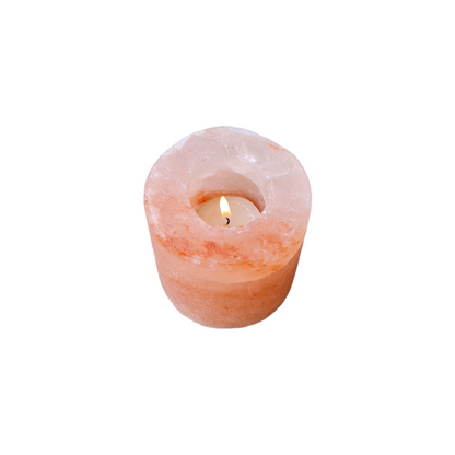 Himalayan Pink Salt Candle Holder: Cylinder