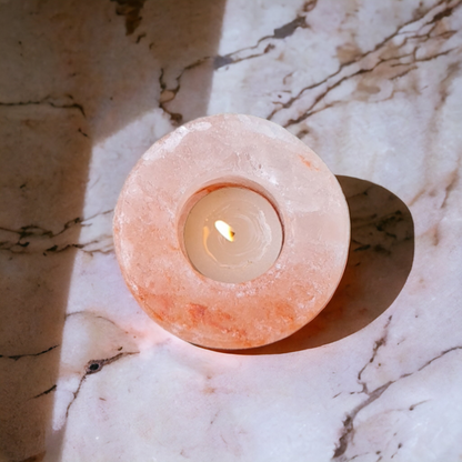 Himalayan Pink Salt Candle Holder: Cylinder