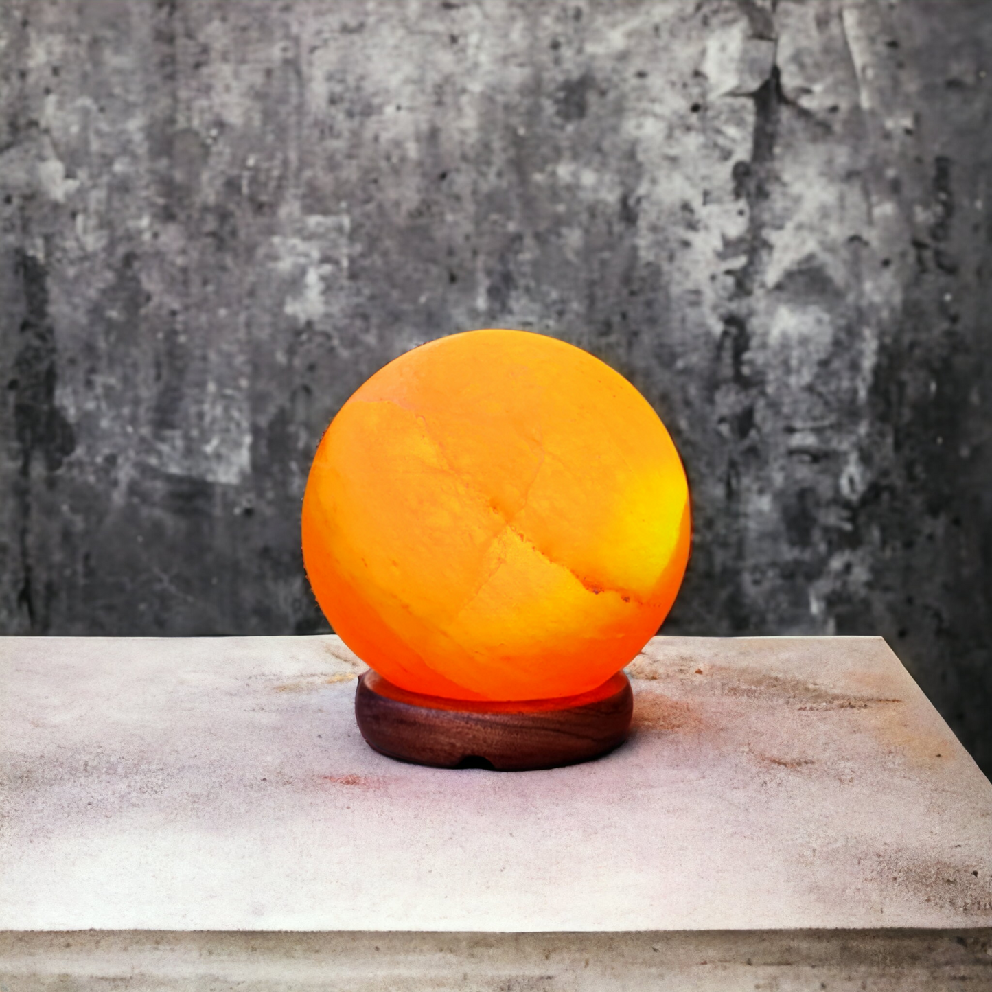 Lampe de sel rose de l'Himalaya : Globe (Taille L avec variateur de lumière)