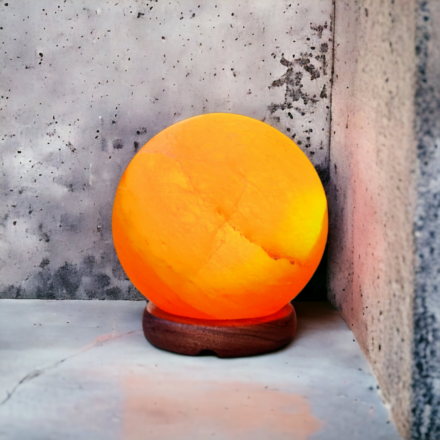 Lampe de sel rose de l'Himalaya : Globe (Taille L avec variateur de lumière)