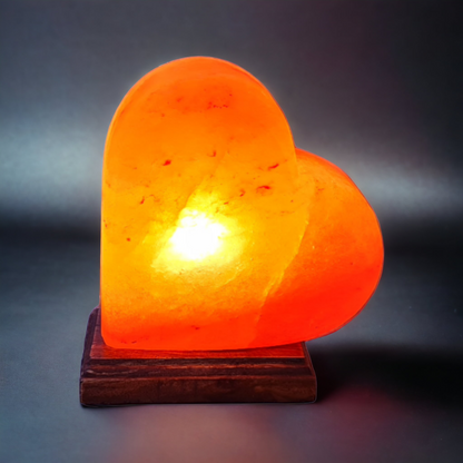 Pink Himalayan salt lamp: Heart (Size L with dimmer)