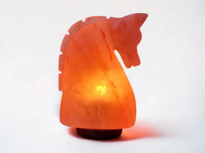 Lampe de sel rose de l'Himalaya : Cheval (Taille L avec variateur de lumière), Pur-sang, Étalon, Équitation